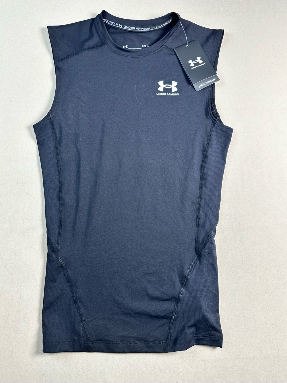 Under Armour Men's HeatGear Armour Sleeveless Compression Shirt black small